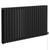 Bruges Horizontal Matt Black Electric Double Panel Radiator Left Hand Side View