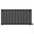 Bruges Horizontal Matt Black Electric Single Panel Radiator Front View