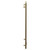 Cadiz Brushed Brass Flat Panel Digital Thermostatic Electric Heated Towel Rail Side on View