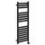 Cadiz Matt Black Flat Panel Digital Thermostatic Electric Heated Towel Rail Left Hand Side View