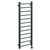 Cannes Anthracite Round Bar Digital Thermostatic Electric Heated Ladder Rail Left Hand Side View