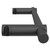 Bruges Matt Black 350mm Double Radiator Towel Rail Side on View