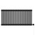 Copenhagen Horizontal Matt Black Digital Thermostatic Electric Double Column Radiator Front View