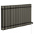 Copenhagen Horizontal Raw Metal Digital Thermostatic Electric Triple Column Radiator Left Hand Side View