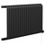 Eindhoven Vertical Matt Black Digital Thermostatic Electric Single Panel Radiator Left Hand Side View