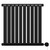 Eindhoven Vertical Matt Black Digital Thermostatic Electric Double Panel Radiator Front View