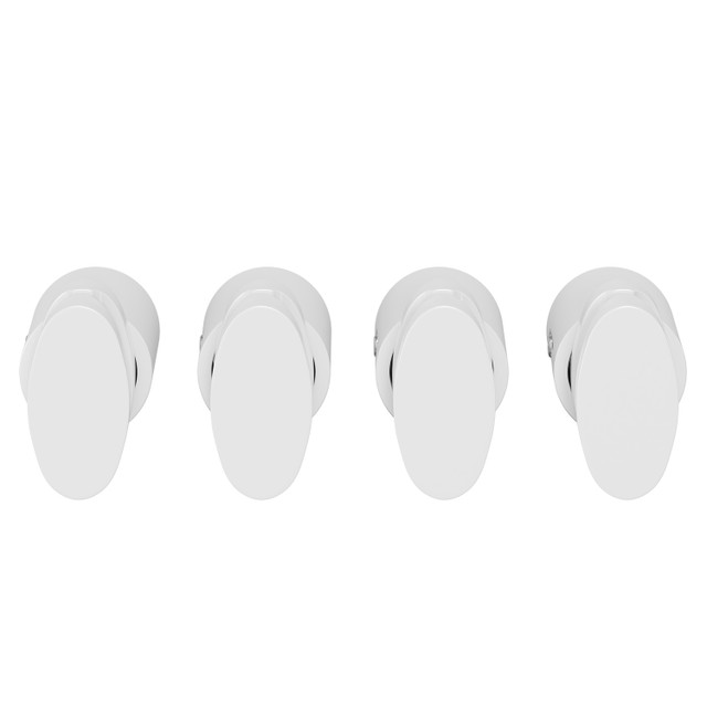 Bruges Set of 4 White Horizontal Radiator Brackets Front View