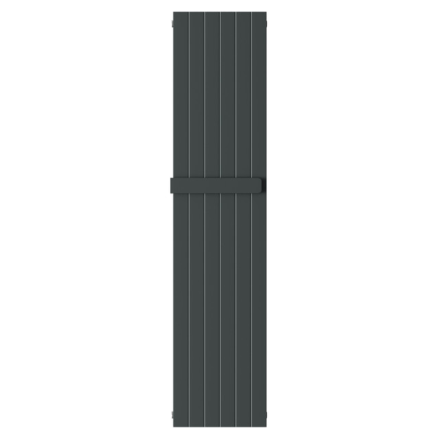 Cordoba Anthracite 1600mm x 360mm Single Panel Radiator with Towel Rail Front View
