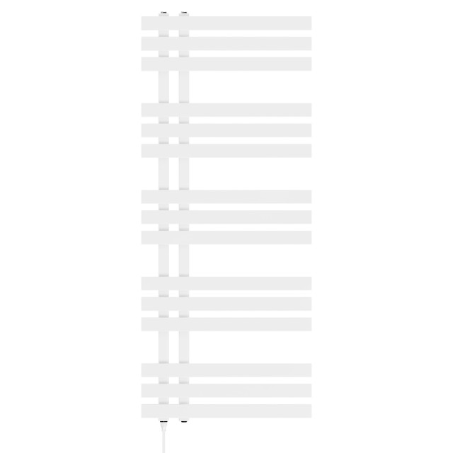 Helsinki White Straight Electric Heated Towel Rail Front View