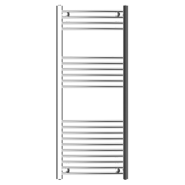 Malmo Chrome Round Bar Heated Towel Rail Front View