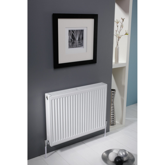 Kartell K-Rad Kompact White 400mm Type 22 Double Panel Radiator Front View