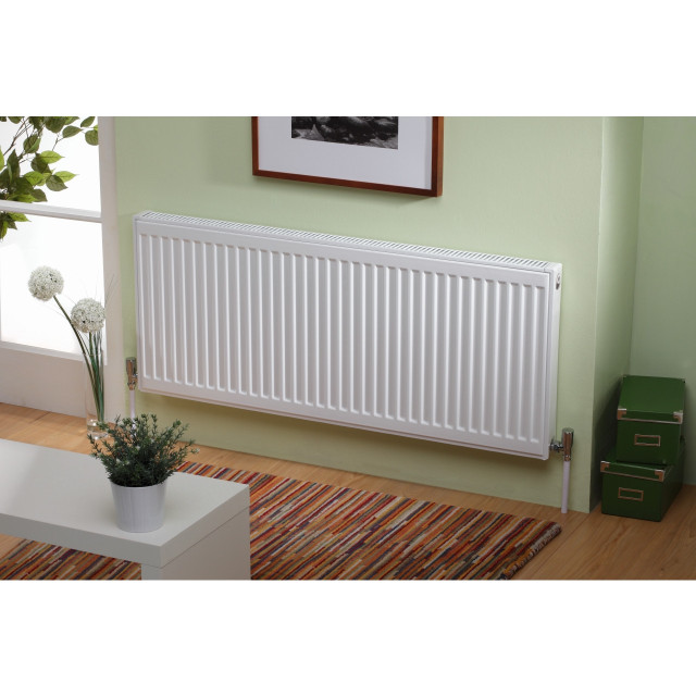 Kartell K-Rad Kompact White 900mm Type 11 Single Panel Radiator Front View