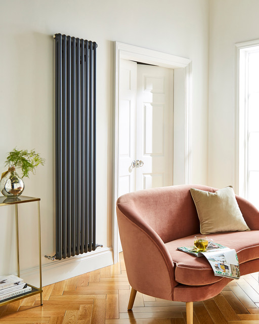 Kartell Laser Klassic Anthracite 1800mm Double Column Radiator Front View