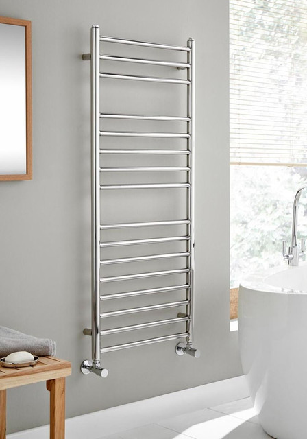 Kartell Orlando Stainless Steel Straight Heated Towel Rail Front View