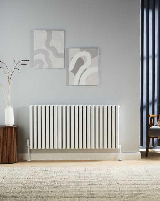 Kartell Toronto White Horizontal Single Panel Radiator Front View