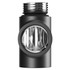 Alves Matt Black Dual Fuel Conversion Kit T Piece Front View