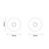 Alves Chrome 130mm Radiator Pipe Sleeve Kit Top Down Product Measurements