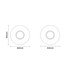 Alves Anthracite 130mm Radiator Pipe Sleeve Kit Top Down Product Measurements