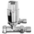 Alves Chrome Straight Thermostatic Radiator Valves Side on View