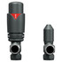 Alves Anthracite Angled Thermostatic Radiator Valves Front View
