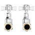 Alves Cross Head Chrome Traditional Straight Radiator Valves Front View
