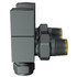 Alves Square Anthracite Angled Radiator Valves Side on View