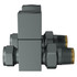 Alves Square Anthracite Straight Radiator Valves Side on View