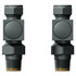 Alves Square Anthracite Straight Radiator Valves Top Down View