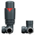 Alves Anthracite Corner Thermostatic Radiator Valves Front View