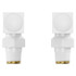 Alves Square White Angled Radiator Valves Top Down View