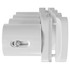 Hannover Set of 4 White Horizontal Radiator Brackets Side on View