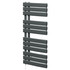 Basel Anthracite 1080mm x 550mm Flat Panel Electric Heated Towel Rail Front View