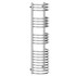 Vilnius Chrome 1200mm x 320mm Curved Heated Towel Rail Left Hand Side View