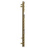 Athens Brushed Brass Flat Panel Heated Towel Rail Side on View