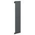 Bruges Vertical Anthracite Single Panel Radiator Left Hand Side View