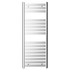 Cadiz Chrome Flat Panel Heated Towel Rail Front View