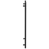 Cadiz Matt Black Flat Panel Heated Towel Rail Side on View