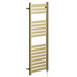 Cadiz Brushed Brass Flat Panel Electric Heated Towel Rail Left Hand Side View