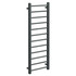 Cannes Anthracite Round Bar Heated Ladder Rail Left Hand Side View