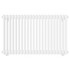 Copenhagen Horizontal White Triple Column Radiator Front View