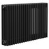 Copenhagen Horizontal Matt Black Quadruple Column Radiator Left Hand Side View
