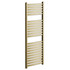 Cologne Brushed Brass Curved Heated Towel Rail Left Hand Side View