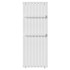 Davos White Single Panel Radiator with Twin Towel Rails Front View