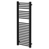 Girona Matt Black Square Bar Heated Towel Rail Right Hand Side View
