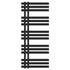 Helsinki Matt Black Straight Heated Towel Rail Front View