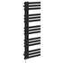 Helsinki Matt Black Straight Electric Heated Towel Rail Left Hand Side View