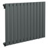 Hannover Horizontal Anthracite Single Panel Radiator Left Hand Side View