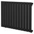 Hannover Horizontal Matt Black Single Panel Radiator Right Hand Side View