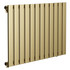 Hannover Horizontal Brushed Brass Single Panel Radiator Left Hand Side View