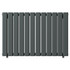 Hannover Horizontal Anthracite Double Panel Radiator Front View
